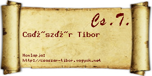 Császár Tibor névjegykártya